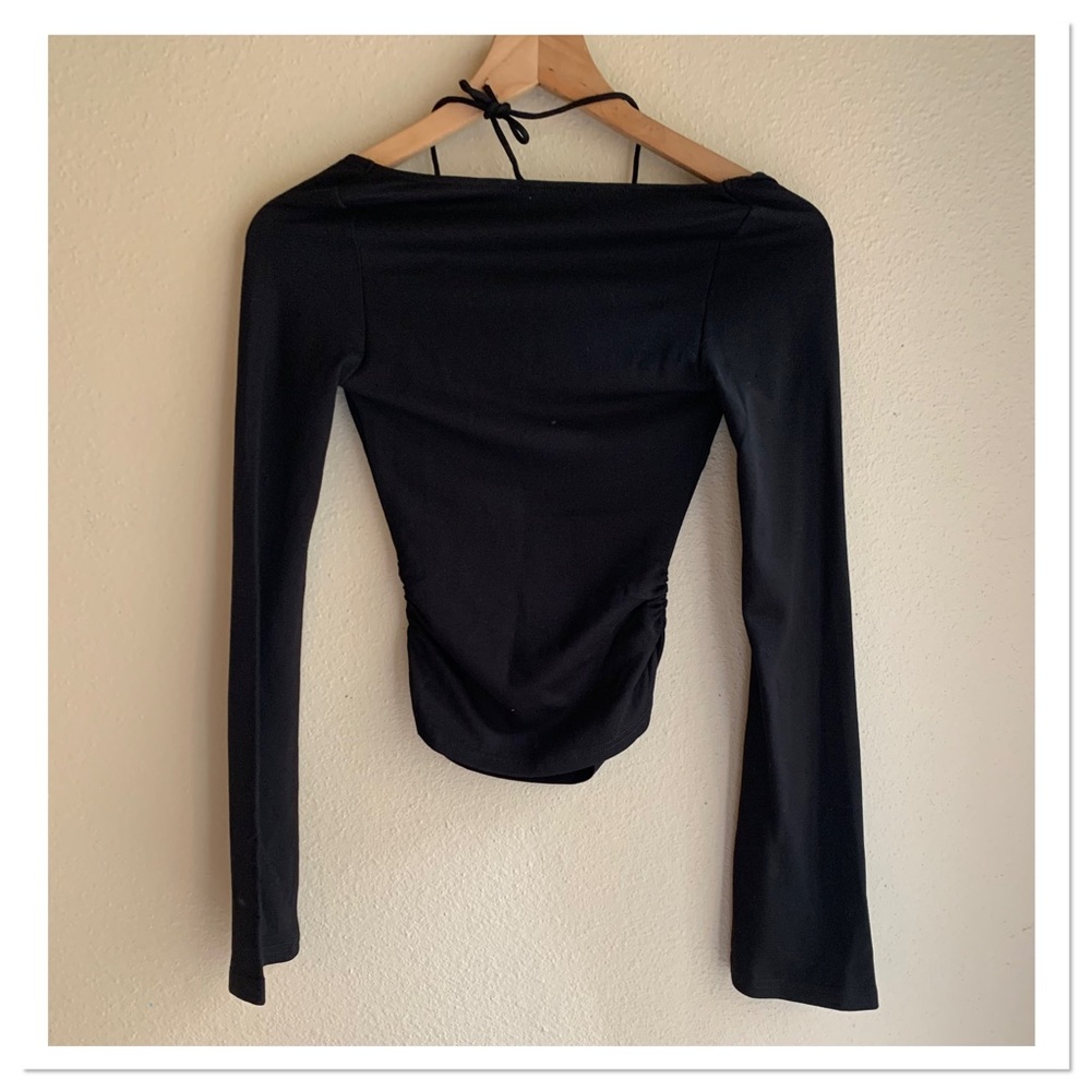Tiger Mist Corrina Top Black Long Sleeve Low Cut Size XXS - Picture 3 of 9